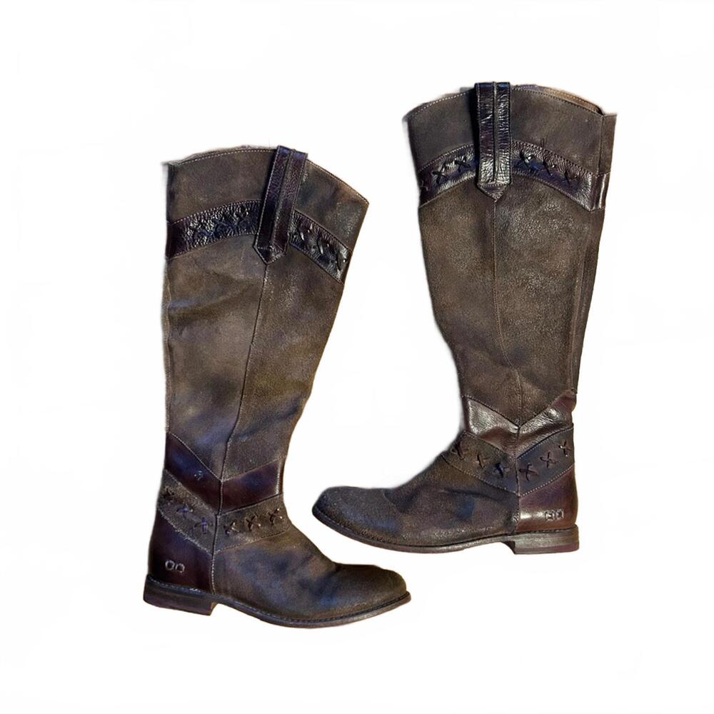 Bed Stu Tall Knee High Womens Boots Cobbler Series Brown Leather | Size 8